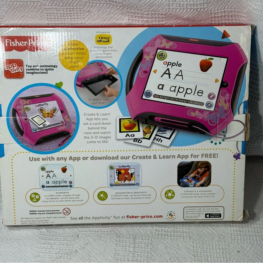 New Fisher-Price Pink Educational Tablet Case for iPad - Picture 4 of 5